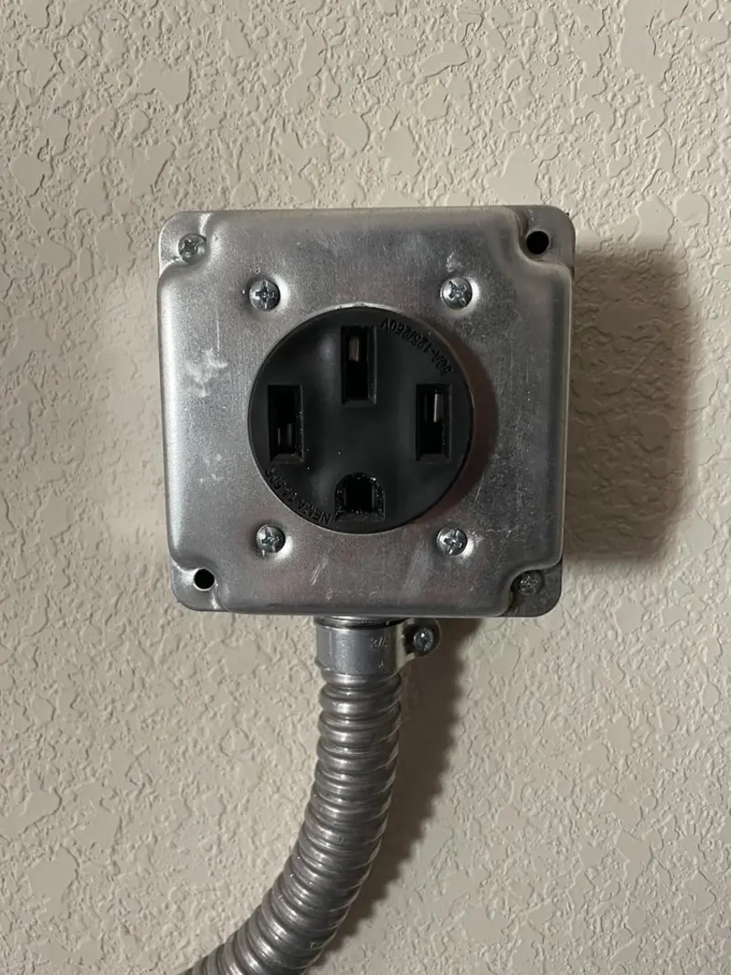 NEMA 14-50 outlet installed for Electrical Panel Upgrade in Redlands